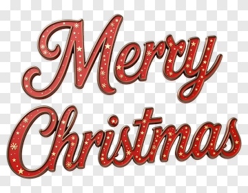 Merry Christmas Text Design PNG