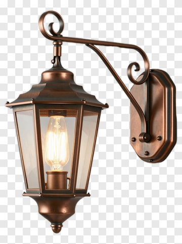 Copper Lantern Wall Sconce PNG