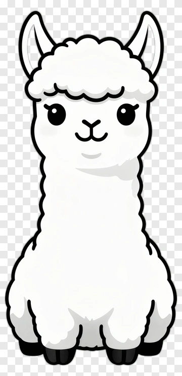 Cartoon Alpaca PNG
