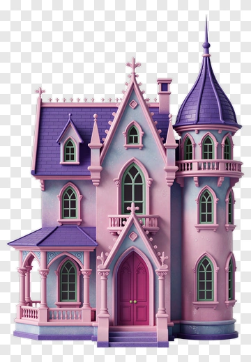Colorful Fairy Tale Castle PNG