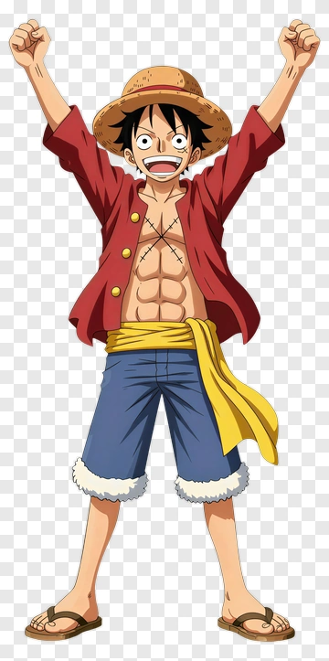 Excited Cartoon Character With Arms Raised PNG