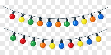 Colorful String Lights PNG