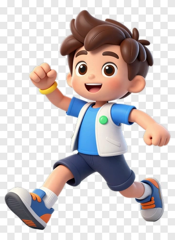 Cartoon Boy Running PNG