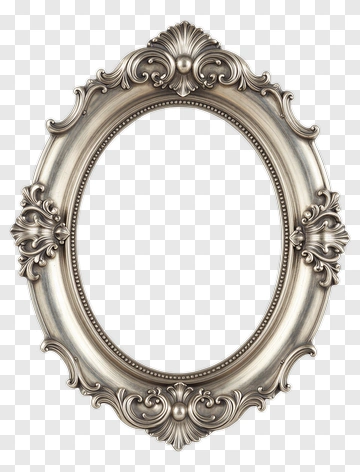 Vintage Silver Picture Frame PNG