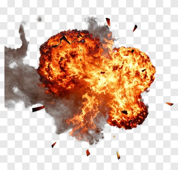Explosion With Fire And Smoke PNG