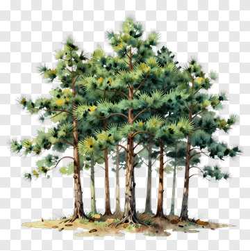Pine Tree Forest PNG
