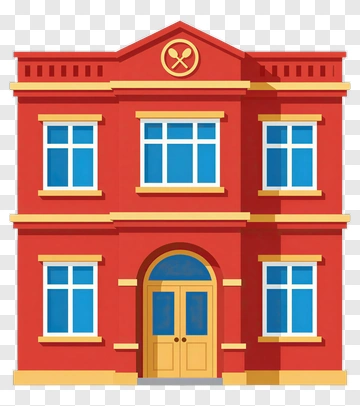 Colorful Cartoon Building PNG