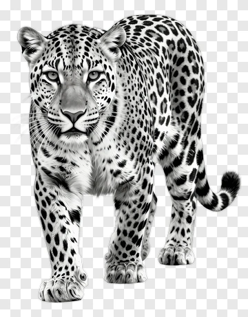 Realistic Leopard Walking PNG