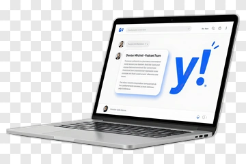 Laptop Displaying User Interface With Text PNG