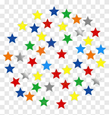 Colorful Star Pattern PNG