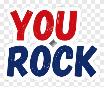You Rock Text Design PNG