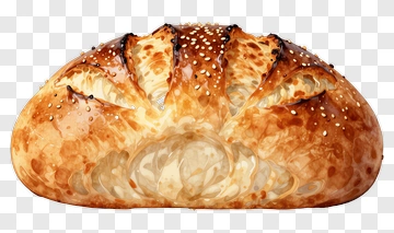 Freshly Baked Bread Loaf PNG