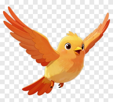 Cartoon Bird Flying PNG