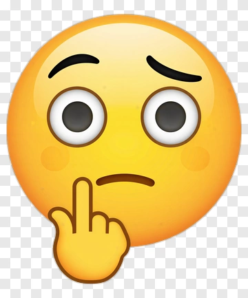 Pensive Emoji With Raised Finger PNG