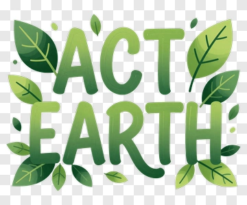 Act Earth With Green Leaves PNG