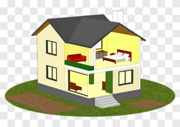 3D House Interior Design PNG