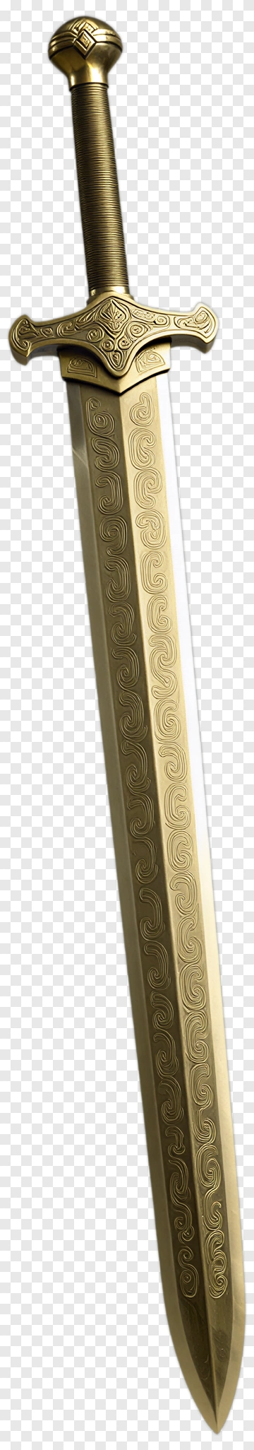 Gold Sword With Intricate Design PNG