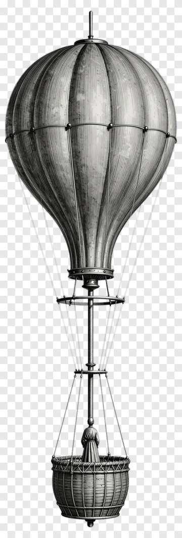 Vintage Hot Air Balloon PNG