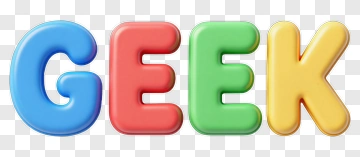 Colorful Geek Text PNG