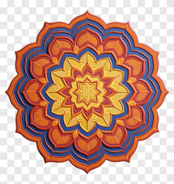 Colorful Mandala Design PNG