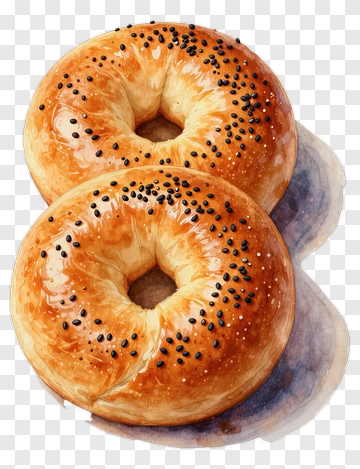 Fresh Bagels With Sesame Seeds PNG