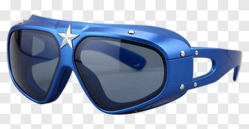 Blue Sunglasses With Star Design PNG