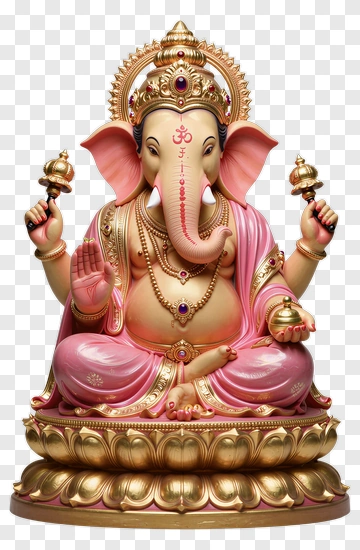 Colorful Ganesha Idol PNG