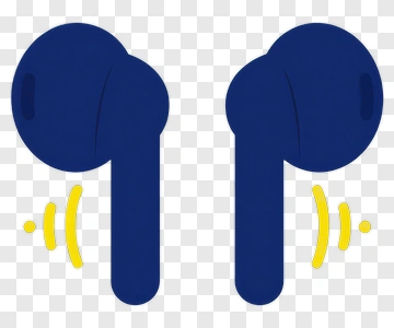 Blue Wireless Earbuds PNG