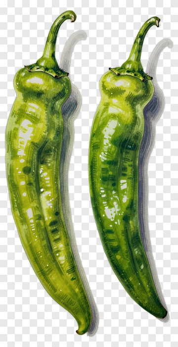 Green Chili Peppers PNG