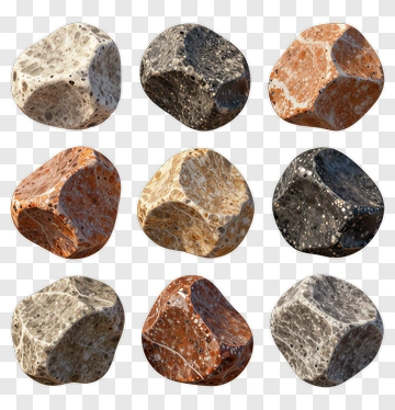 Collection Of Colorful Stones PNG