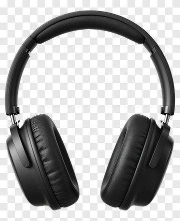 Black Wireless Headphones PNG