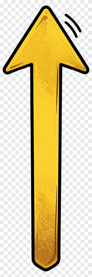 Yellow Arrow Pointing Up PNG