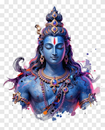 Colorful Hindu God Statue PNG