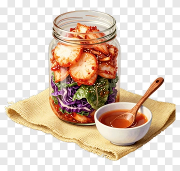 Jar Of Salad With Dressing PNG