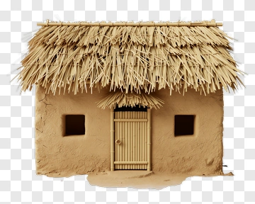 Thatched Roof Clay House PNG