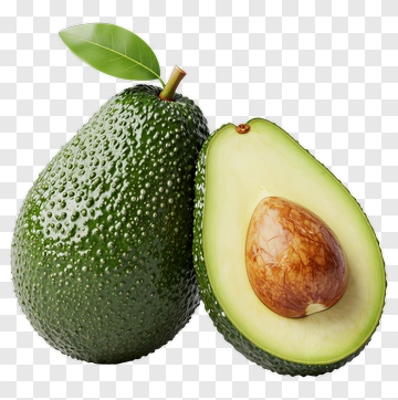 Fresh Avocado With Leaf PNG