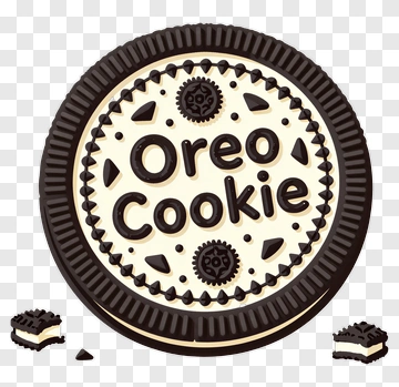 Oreo Cookie With Crumbled Pieces PNG