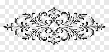 Ornate Black Flourish Design PNG