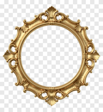 Gold Decorative Picture Frame PNG