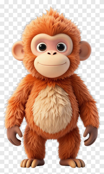 Cartoon Monkey Character PNG