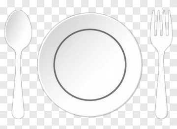 Plate With Fork And Spoon PNG