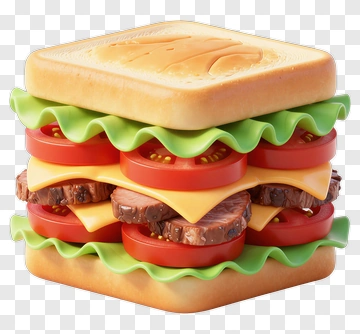 Delicious Hamburger With Lettuce And Tomato PNG