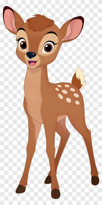 Cartoon Deer Character PNG