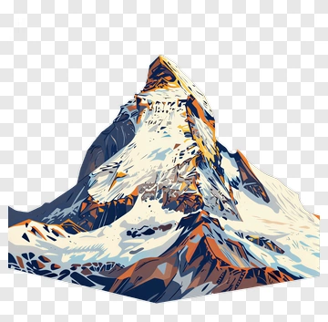 Mountain Peak With Snow And Colorful Landscape PNG