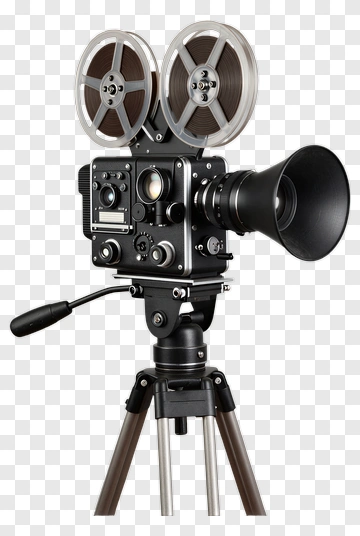 Vintage Film Camera On Tripod PNG