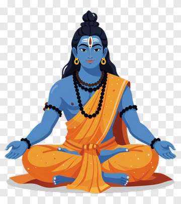 Cartoon Hindu God Meditating PNG