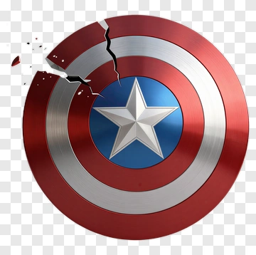 Captain America Shield With A Crack PNG