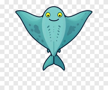Cartoon Fish With Yellow Eyes PNG