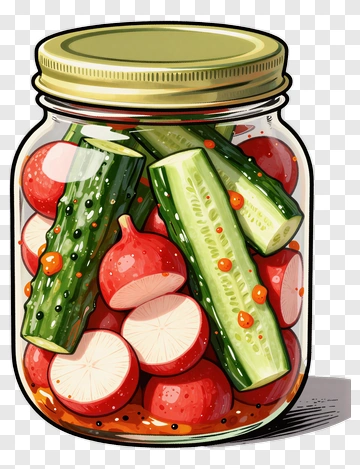 Jar Of Pickled Vegetables PNG
