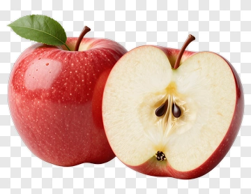 Red Apple With A Slice PNG